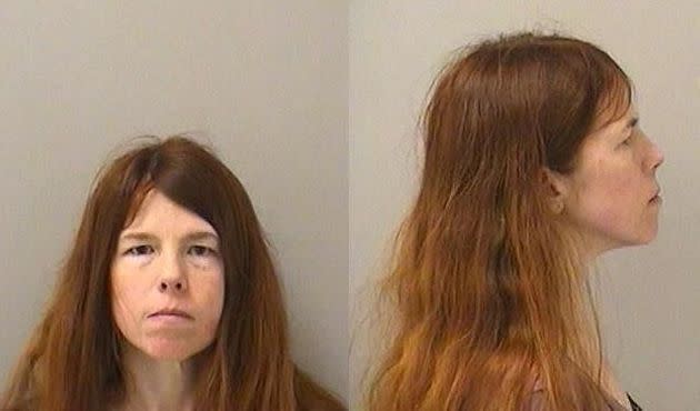 A booking photo taken of Heather Unbehaun in Kane County, Illinois.