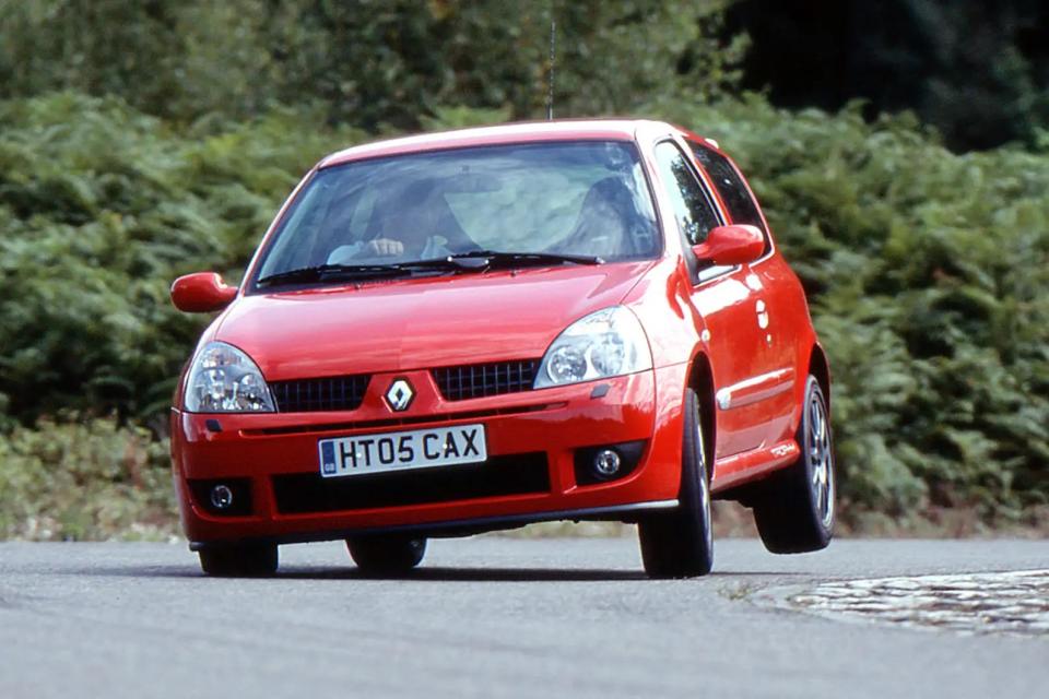 <p>While many Renaultsport cars could make our list, the iconic 182 Trophy offered the compact feel of the Williams with modern 200 Cup performance. Renault Sport engineers took the already fizzy 182 Cup and added Sachs remote reservoir rally-like dampers to the front axle, giving optimised body control and little to no flex under hard cornering. Renaultsport then added hydraulic bump stops and chopped 10mm from the ride height. Vigorous cornering meant the 182 Trophy would lift its rear rather than understeer.</p>