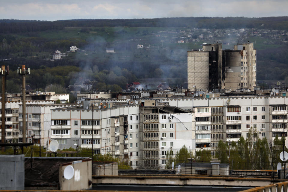 Kharkiv, Ukraine, on April 27th, near where the two Americans were reportedly captured - Credit: Carolyn Cole / Los Angeles Times/Getty Images)