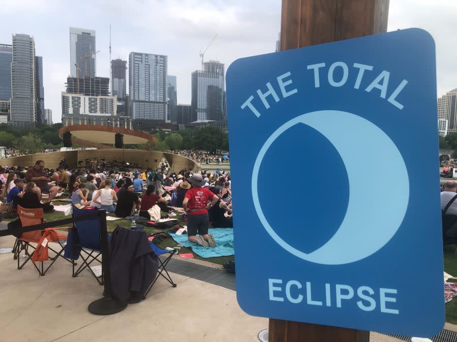 Total eclipse watch party at the Long Center in Austin on April 8. (KXAN Photo/Ed Zavala)