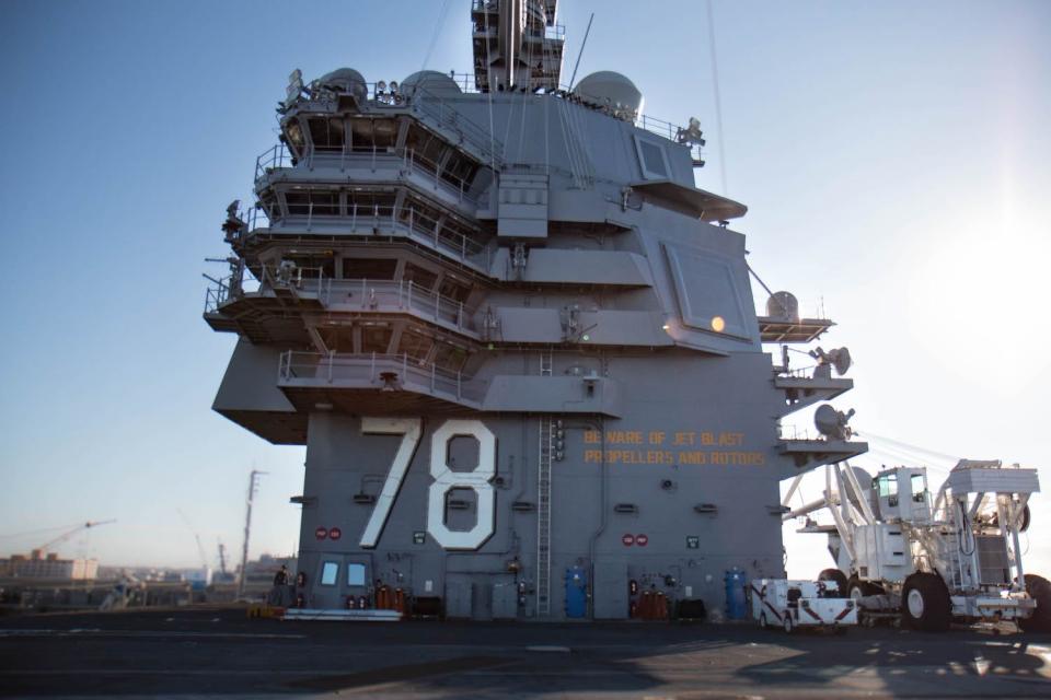USS Gerald Ford tower