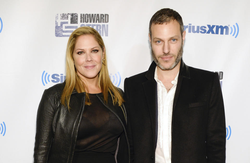 US actress Mary McCormack with husband Michael Morris. Photo by Evan Agostini/Invision/AP