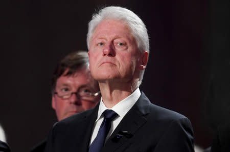 File photo: Former U.S. president Bill Clinton attends a pontifical requiem mass for late former German Chancellor Helmut Kohl in the cathedral in Speyer, Germany, July 1, 2017.  REUTERS/Arne Dedert/Pool