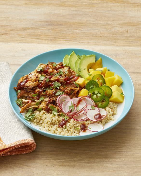 summer lunch ideas instant pot bbq chicken grain bowls