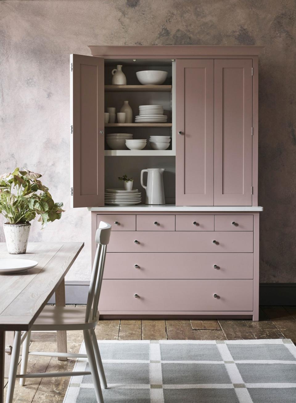 <p> If you love the idea of a walk-in-pantry, but just don&apos;t have the space, you can still have somewhere to hoard your ever-expanding collection of chutneys and sauces with a kitchen pantry. </p> <p> A freestanding pantry will provide plenty of kitchen storage, plus they look gorgeous. We are obsessed with this pink one from Neptune.&#xA0; </p> <p> You could of course get the look on a budget by turning an old cupboard into a freestanding pantry. See, they do make for very stylish kitchen storage solutions, especially when combined with pantry shelving to max out on valuable storage.&#xA0; </p>