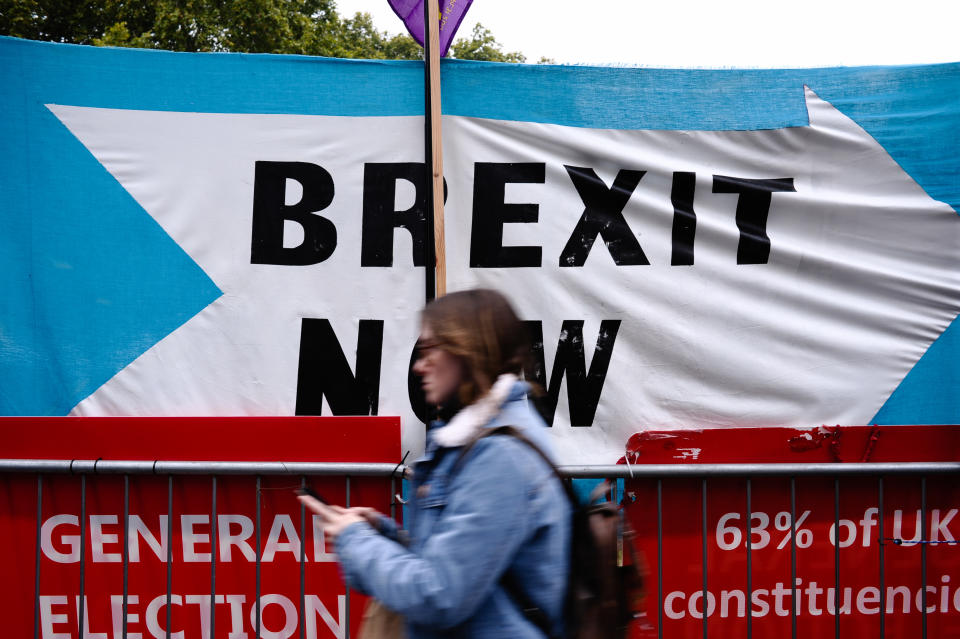 A new poll suggests 43% of voters want a no-deal Brexit if the EU refuses to budge on terms (Getty)