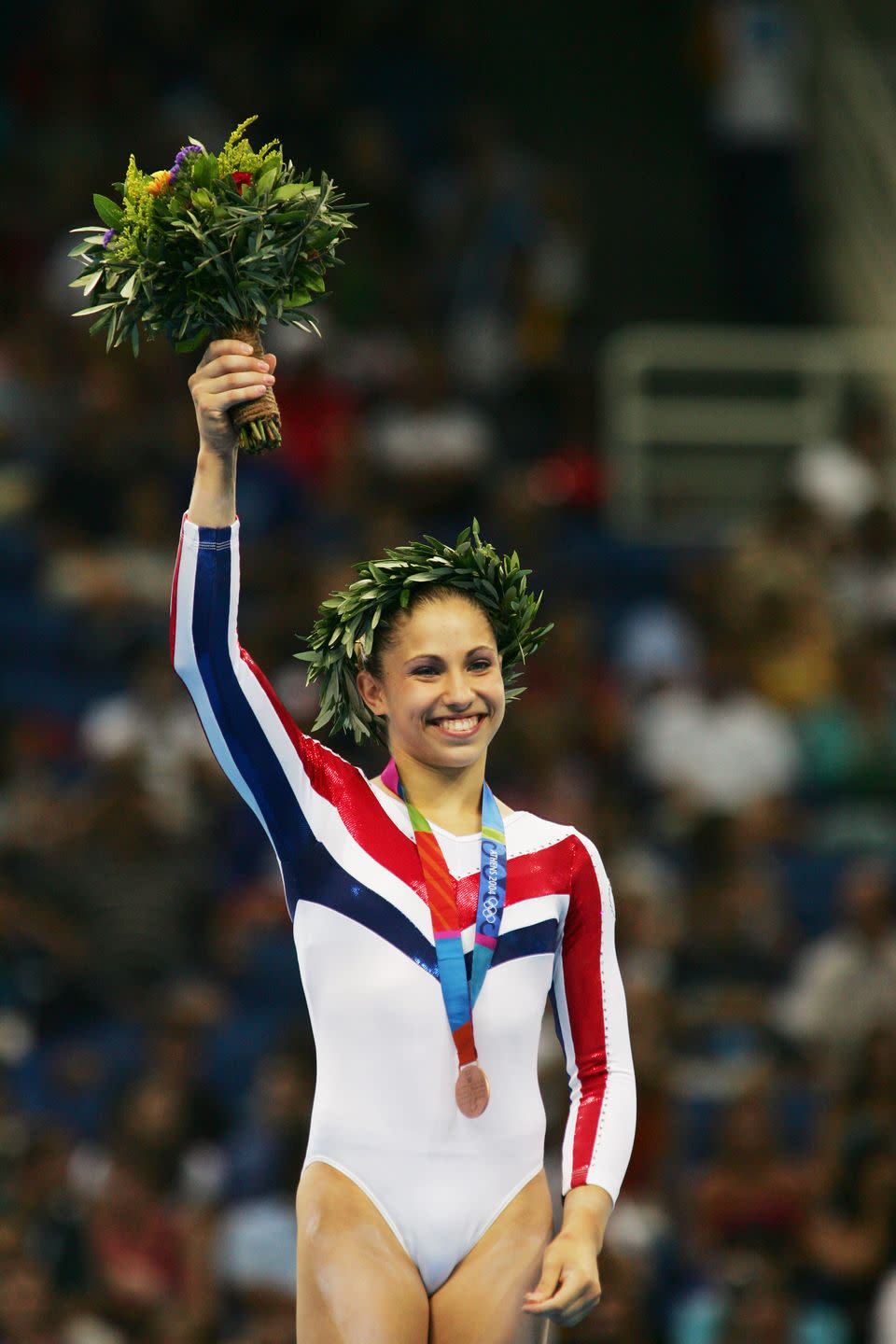 <p>Courtney Kupets achieved Olympic success winning two medals at the 2004 Athens Games. Although she was expected to compete in the 2008 Olympics, she retired due to injury in 2009. </p>