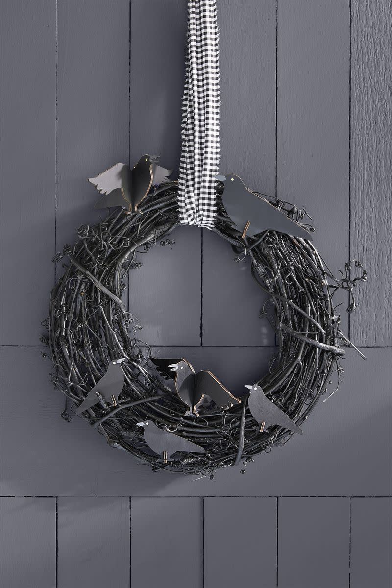 Crow-Covered Wreath