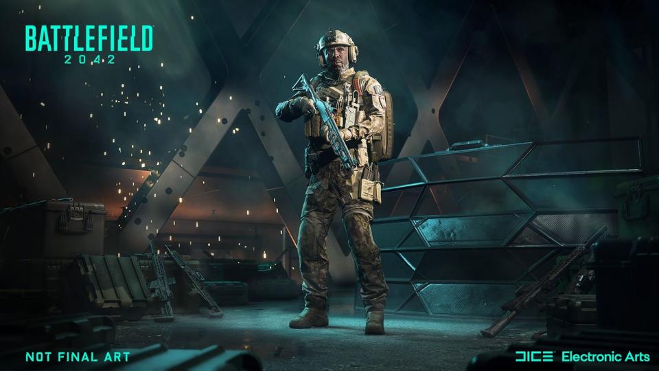 Activisions "CoD: Vanguard" macht eine Zeitreise in die Vergangenheit, EA schickt Gamer dagegen mit "Battlefield 2042" in die nahe Zukunft. Eine Solo-Kampagne gibt es keine, doch in den Online-Schlachten sind bis zu 128 Spieler möglich. Was viel versprechend klang, erwies sich zum Start als halbfertige Massenschießerei für PC, PS4/5, Xbox Seris X/S und Xbox One. EA versprach bereits Besserung bei Gunplay, Balancing, Grafik und einer Vielzahl anderer Baustellen. (Bild: EA)