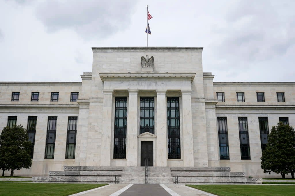 This May 4, 2021, file photo shows the Federal Reserve building in Washington. (AP Photo/Patrick Semansky, File)