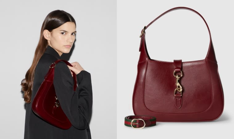 擁有多種顏色可供選擇的 Gucci Jackie 單肩包，今年首推的顏色絕對是品牌標誌性的 Rosso Ancora source: Gucci
