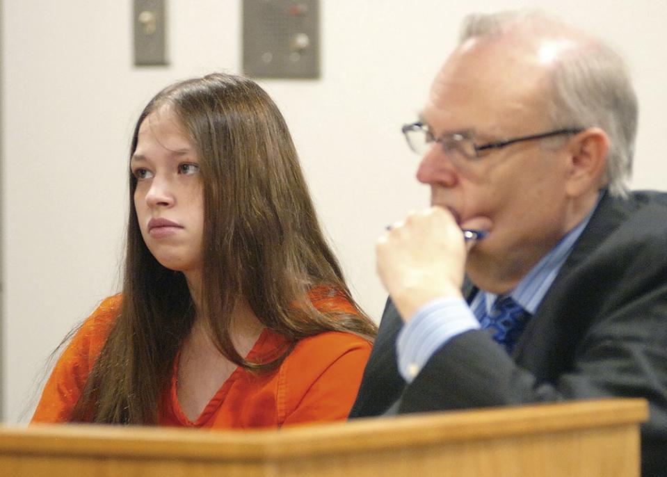 Pictured is Brittany Pilkington in court. Source: AP