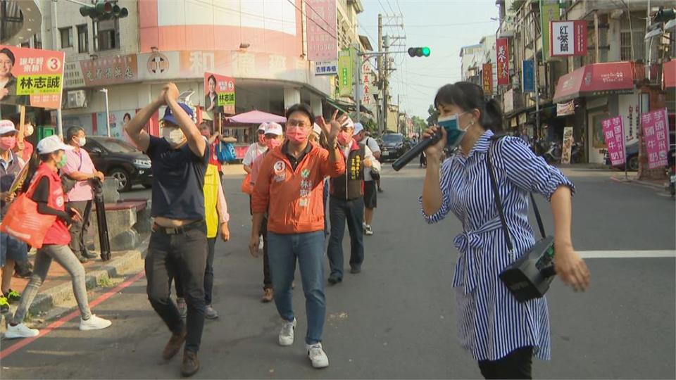 民進黨高雄大岡山議員參選人　林志誠市場掃街拜票人氣超旺