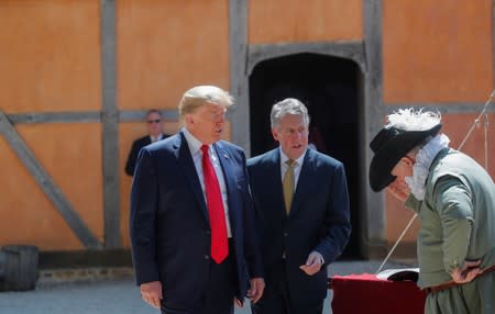 U.S. President Trump tours Jamestown Settlement Museum in Williamsburg, Virginia