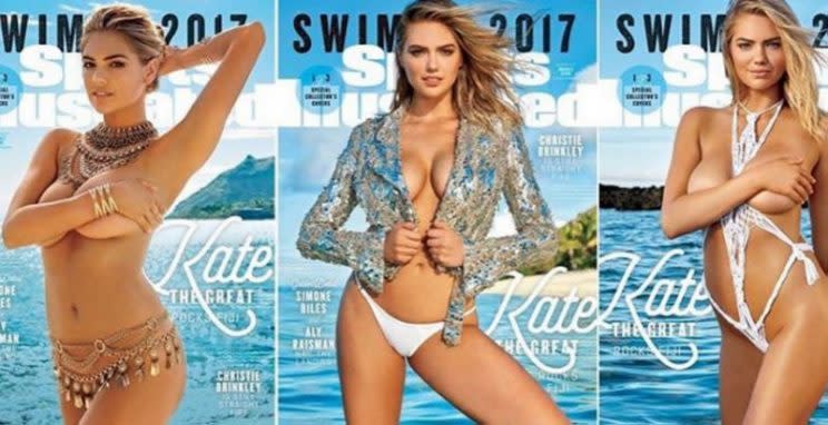 <i>Kate Upton starred on the issue’s three racy covers [Photo: Instagram/kateupton]</i>