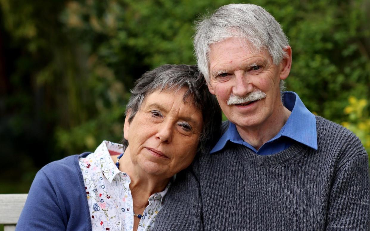 Susan Elkin and her husband of 48 years Nicholas Elkin, who was recently diagnosed with Alzheimers disease - Clara Molden for The Telegraph