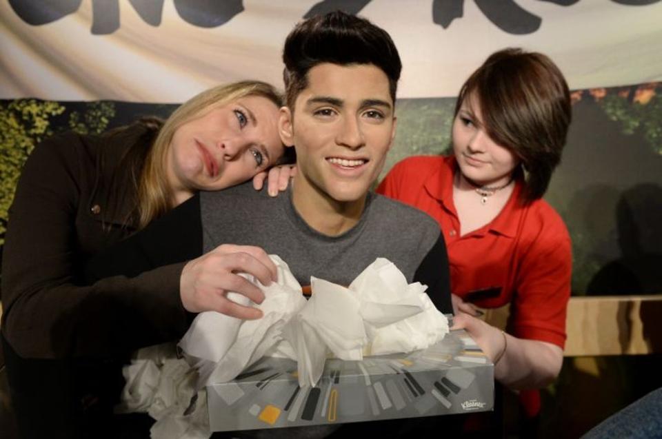 Emotional: Madame Tussauds says it has seen a spike in crying visitors to Zayn's waxwork (PA)