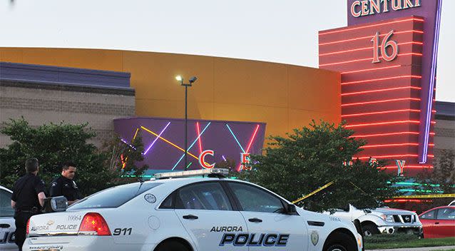 Police at the scene of the shooting in 2012. Photo: Getty Images