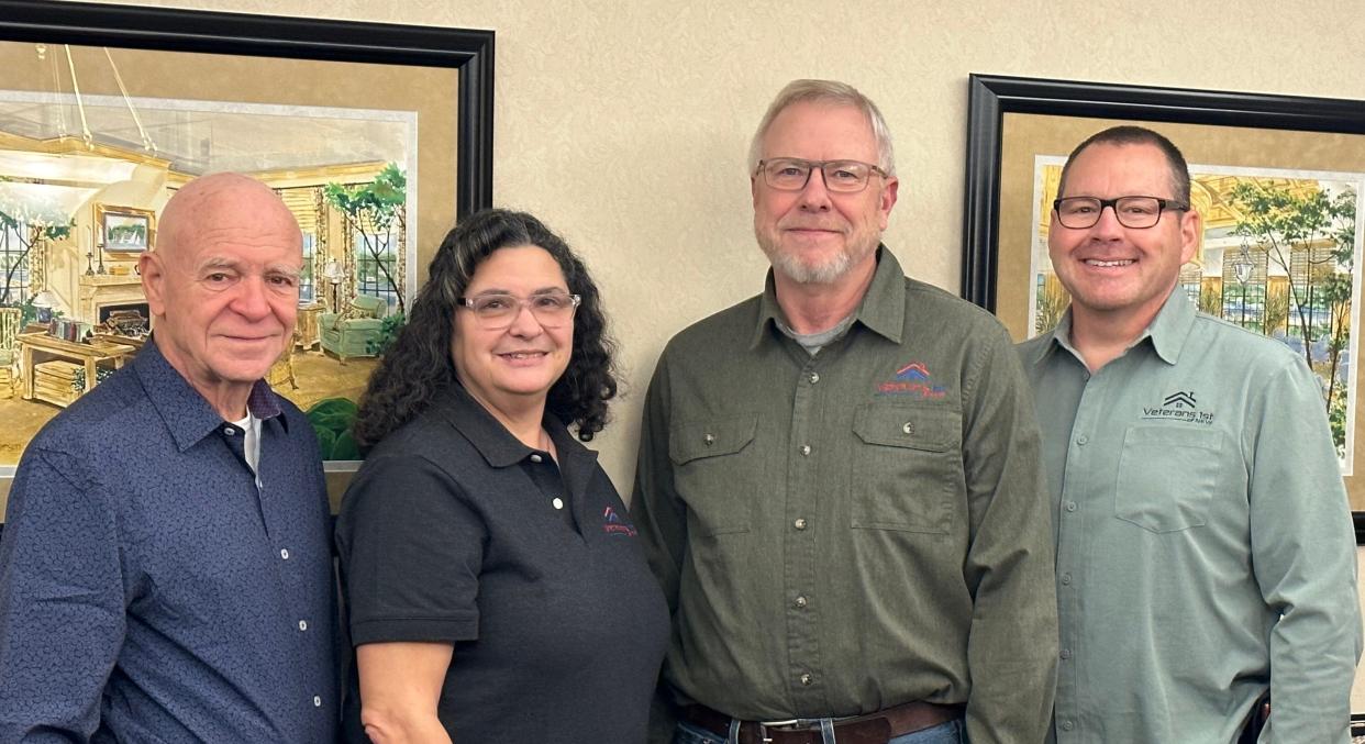 Members of the Veterans 1st of NEW board of directors are, from left, Rick Giesler, Gail Nohr, Kim Nohr, and Jeff Reince. The agency is planning on building tiny homes for veterans in northeastern Wisconsin.