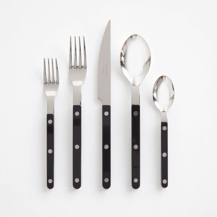 23) Bistro Black Flatware Set