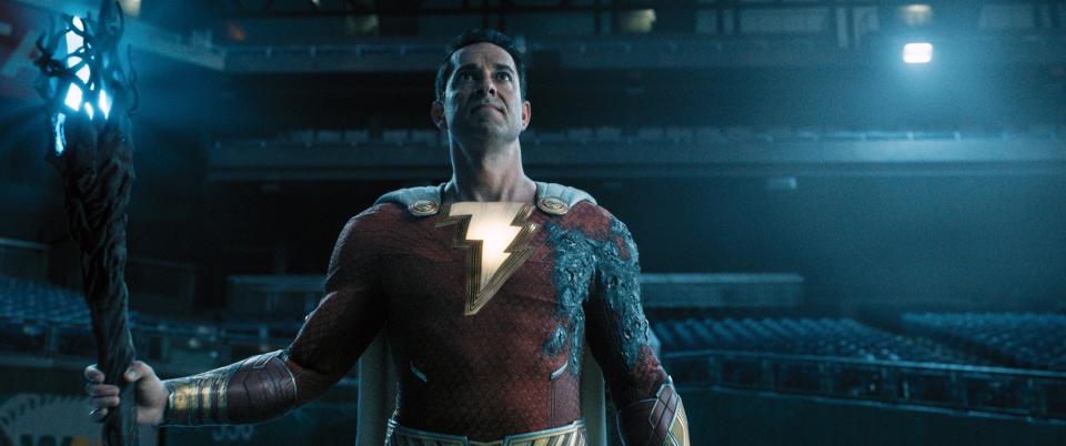 SHAZAM! FURY OF THE GODS, (aka SHAZAM 2), Zachary Levi, as Shazam, 2023. © Warner Bros. / Courtesy Everett Collection