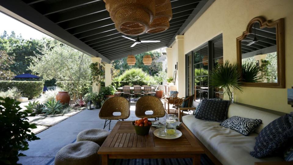 The Bel-Air garden of Amy Lippman and Rodman Flender.