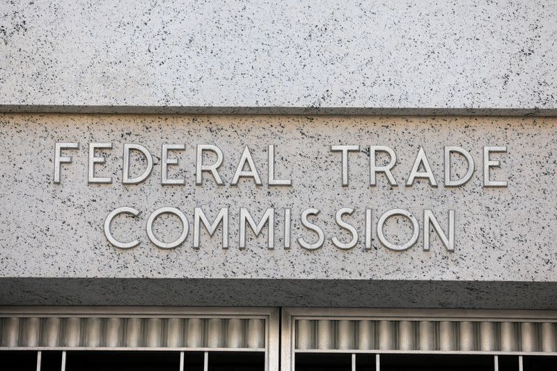 FILE PHOTO: Signage is seen at the Federal Trade Commission headquarters in Washington, D.C.