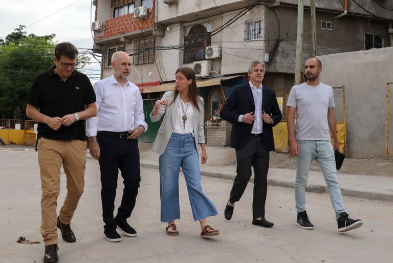 Horacio Rodríguez Larreta durante la apertura de la calle Palpa