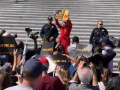 The 81-year-old actress was arrested on the steps of the United States Capitol while protesting against climate change on Friday, Oct. 11, 2019. Fonda had been open about the fact that she planned to be arrested, saying that she would be protesting for the next 14 Fridays. She told <em>The Washington Post</em>, "I’m going to take my body, which is kind of famous and popular right now because of the [Netflix] series [<em>Grace and Frankie</em>] and I’m going to go to D.C. and I’m going to have a rally every Friday." The actress added, "It’ll be called 'Fire Drill Friday.' And we’re going to engage in civil disobedience and we’re going to get arrested every Friday." As predicted, <a href="https://people.com/crime/jane-fonda-sam-waterston-arrested-capitol-climate-change/" rel="nofollow noopener" target="_blank" data-ylk="slk:she was arrested again;elm:context_link;itc:0;sec:content-canvas" class="link ">she was arrested again</a> on Oct. 18, this time, reportedly, with fellow actor Sam Waterston. Before her arrest, Fonda spoke about her mission, and praised the proposed <a href="https://people.com/politics/alexandria-ocasio-cortez-burlesque-show-green-new-deal-chants/" rel="nofollow noopener" target="_blank" data-ylk="slk:Green New Deal;elm:context_link;itc:0;sec:content-canvas" class="link ">Green New Deal</a>, an ambitious legislative undertaking to address climate change. “This will be a huge, disruptive, super-ambitious undertaking. And yes, it’s going to cost a whole lot of money. But the cost of inaction is even huger.” Fonda is no stranger to standing up for what she believes in: she <a href="https://www.washingtonpost.com/news/retropolis/wp/2017/09/18/how-jane-fondas-1972-trip-to-north-vietnam-earned-her-the-nickname-hanoi-jane/" rel="nofollow noopener" target="_blank" data-ylk="slk:was active in the Black Panthers;elm:context_link;itc:0;sec:content-canvas" class="link ">was active in the Black Panthers</a> in the early '70s, and famously garnered both praise and criticism over the years for her anti-Vietnam War stance.