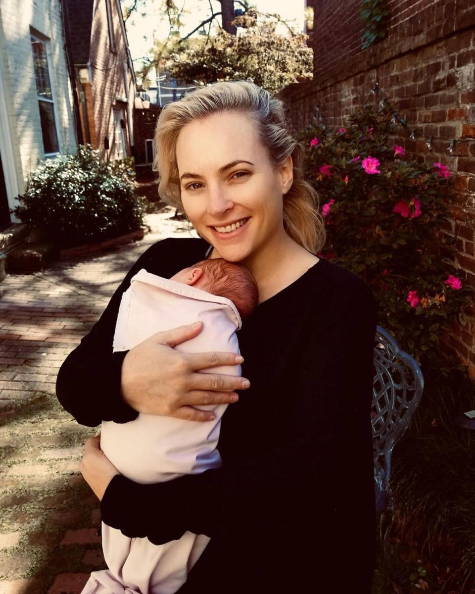 <p>Meghan McCain and husband Ben Domenech welcomed their daughter, Liberty Sage, into the world on Sept. 28, 2020. </p> <p>A few weeks later, McCain penned a sweet Instagram post about motherhood, sharing, "Motherhood is euphoria. All of the cliches have come true and exceeded well beyond my wildest expectations ~ it is hands down the best thing I have ever done in my entire life and I am completely in awe of our daughter."</p>