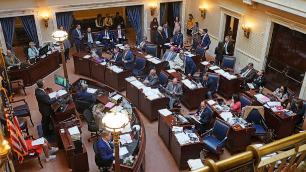 PHOTO: Senators work in the chamber, March 2, 2023, at the Utah State Capitol in Salt Lake City. (Rick Bowmer/AP)