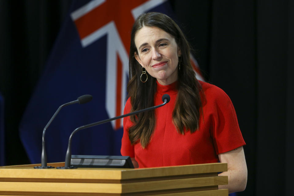 Pictured is New Zealand's Prime Minister Jacinda Ardern