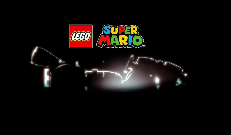 The teaser image of the LEGO Super Mario Kart coming in 2025.