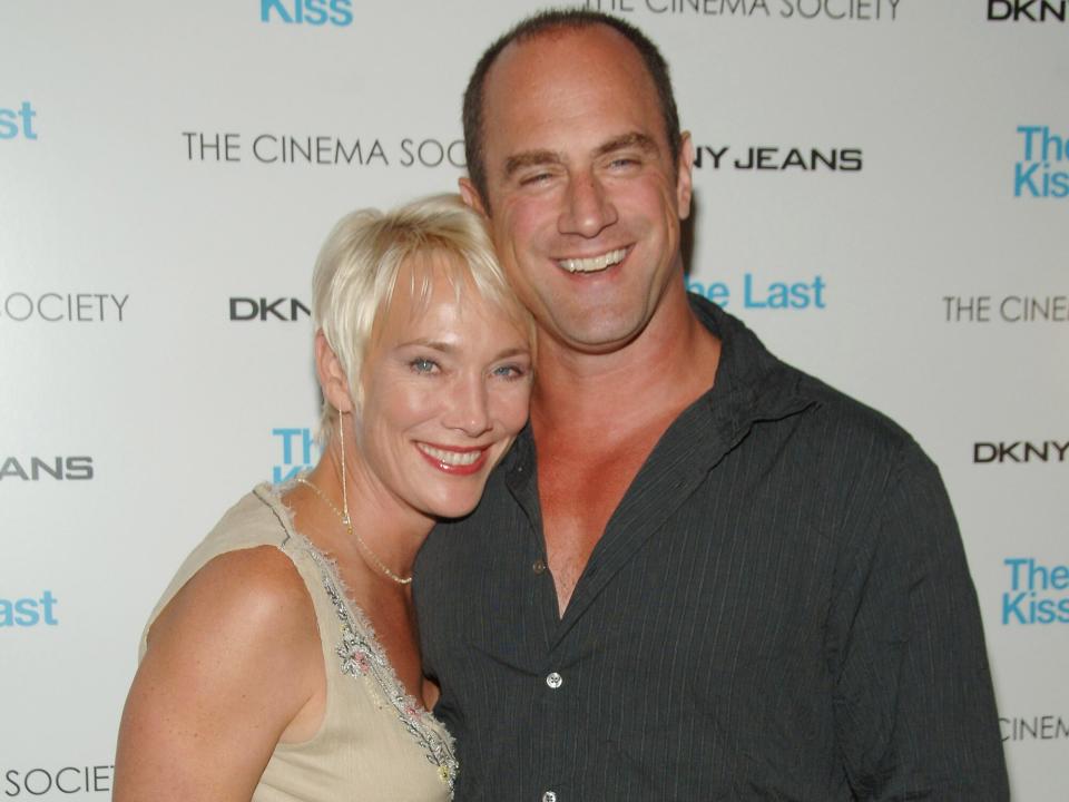 Chris Meloni and wife Sherman during The Cinema Society and DKNY Jeans Present Screening of The Last Kiss at Tribeca Grand in New York City, New York, United States