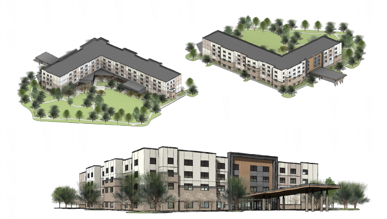 Renderings of an extended-stay hotel planned for Holland's southside.