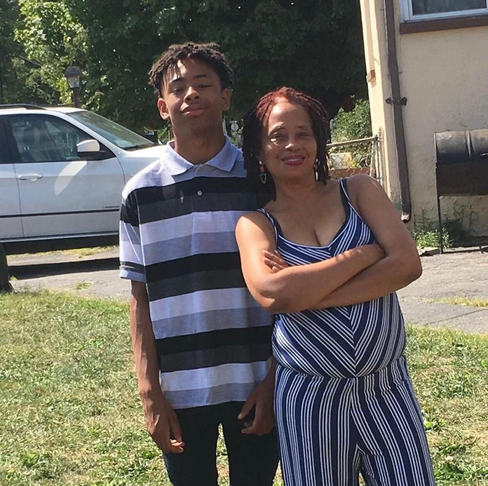 Nofeir Cannon (left) and his mother, LaTonya Nichols. Cannon was shot and killed at the age of 15 in October 2020.