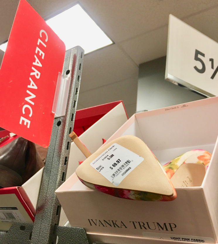 Colorful Ivanka Trump heels in the clearance section at Nordstrom Rack in Union Square, NYC (Melody Hahm)