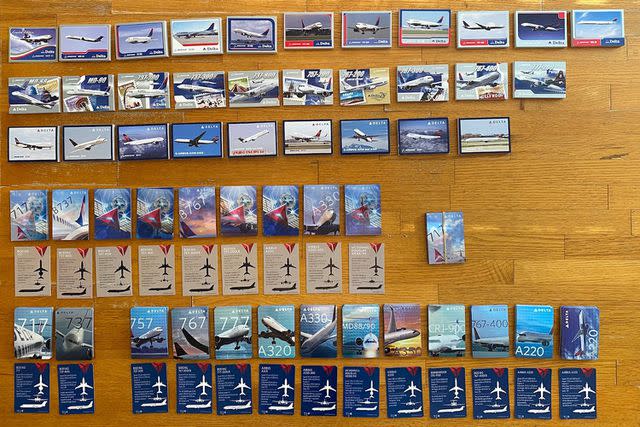 <p>Delta Air Lines</p> Delta Air Lines trading cards.