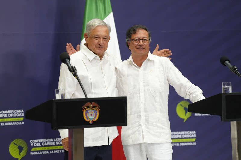 Mexico's President Andres Manuel Lopez Obrador visits Colombia