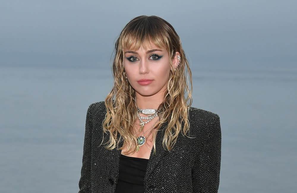 Miley Cyrus - Saint Laurent Mens Spring Summer 20 Show - Getty