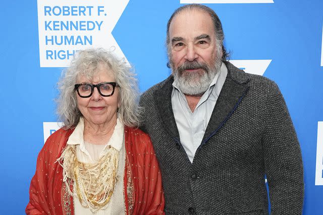 <p>John Nacion/Getty </p> Kathryn Grody and Mandy Patinkin in 2023