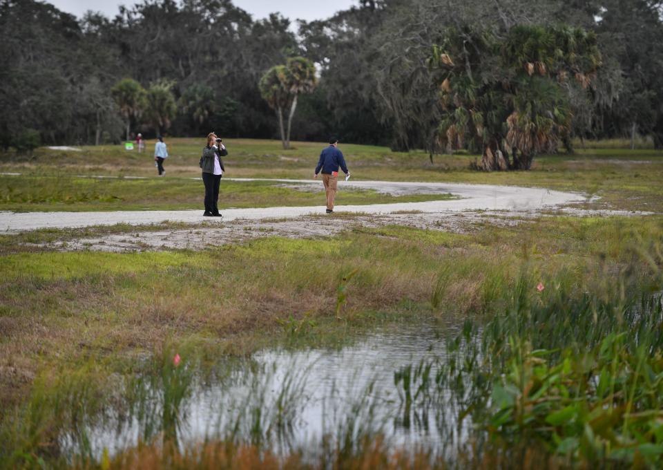 Guests walk along the 1.57-mile Eagle Trail at The Nature Park at Bobby Jones. The City of Sarasota held a grand re-opening ceremony Friday, Dec. 15, 2023 for the restored 18-hold Don Ross-designed golf course and new nature park.
