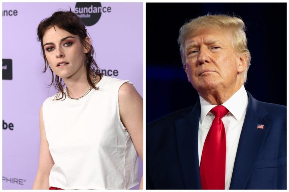 Kristen Stewart (left) and Donald Trump (Getty)