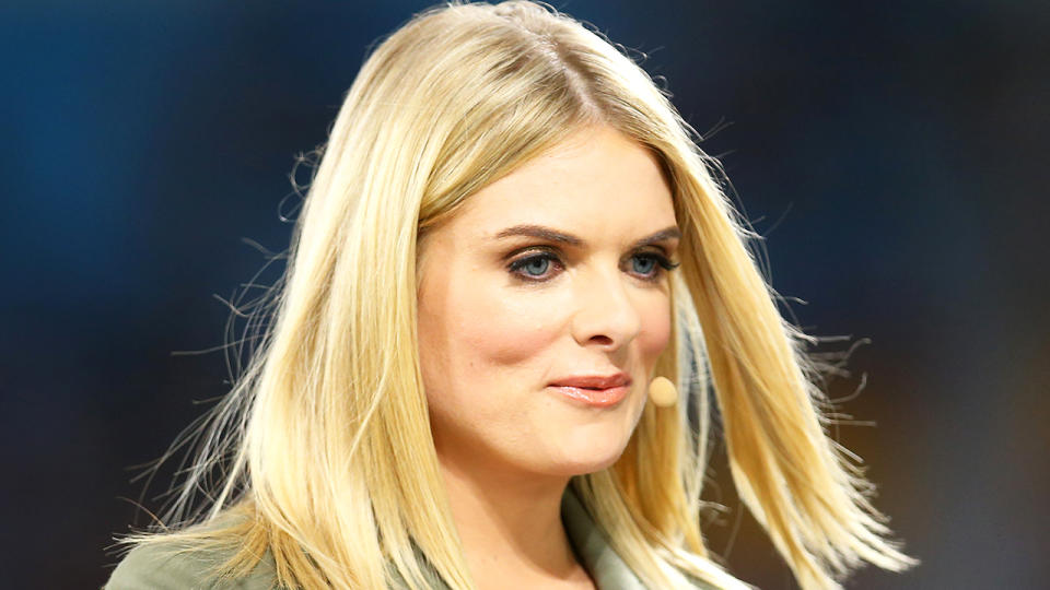 Erin Molan, pictured broadcasting for Channel 9, has slammed those ignoring social distancing and self-isolation guidelines.