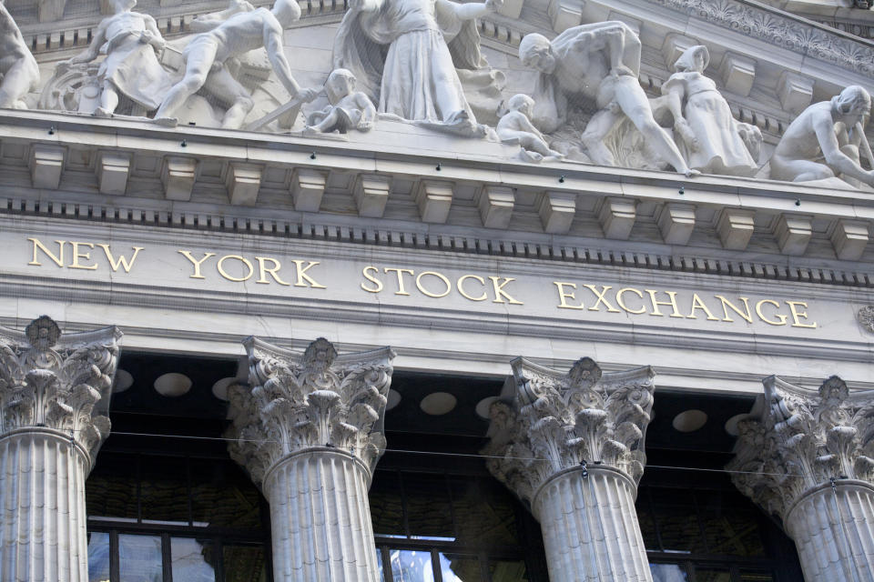 Exterior of the New York Stock Exchange.