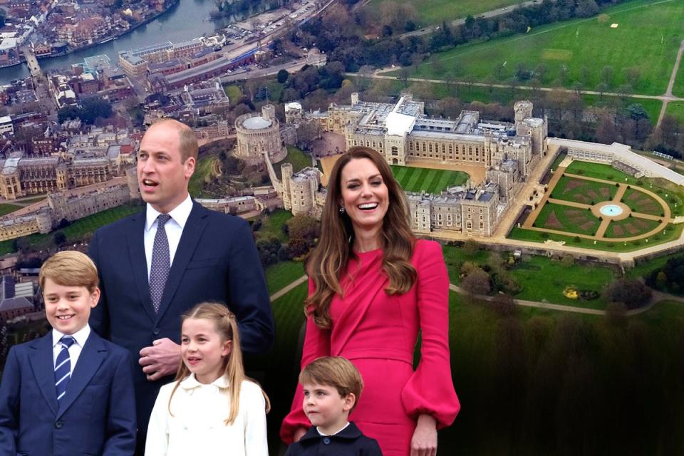 The Duke and Duchess of Cornwall and Cambridge and their children relocated from Kensington Palace to Adelaide Cottage last year (ES Composite)