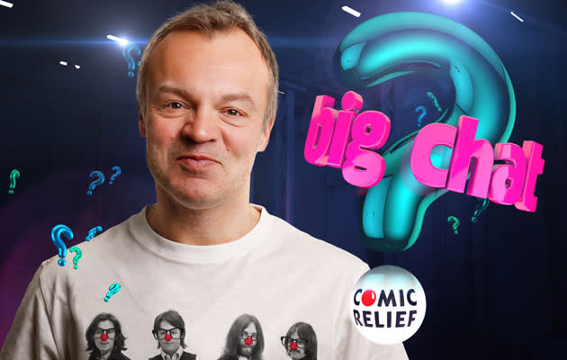 <b>Comic Relief’s Big Chat With Graham Norton (Thu, 7pm, BBC3)</b><br>The host is aiming to get into the Guinness Book of World Records for ‘Most Questions Asked On A TV Chatshow’. Erm, as records go, it’s not exactly the four-minute mile, is it? Still, working on the assumption that this even is a world record and not something hastily conjured up by marketers, Graham is going to give it a go in a six-hour chat marathon. Luckily for him, he can call upon the cast of thousands that is the BBC Light Entertainments booking roster, and we are expecting appearances from Sir Terry Wogan, Frank Skinner, Sarah Millican, Jimmy Carr, Martin Freeman, Elle Macpherson, Warwick Davis, James Nesbitt and Heston Blumenthal among many others. Music comes from Paloma Faith, Laura Mvula and Example. Even if he does break the questions record, Graham’s achievement will still pale in comparison to Chris Moyles and Comedy Dave’s 52 hour radio show for 2011 Comic Relief. Just the thought of listening to that is painful.