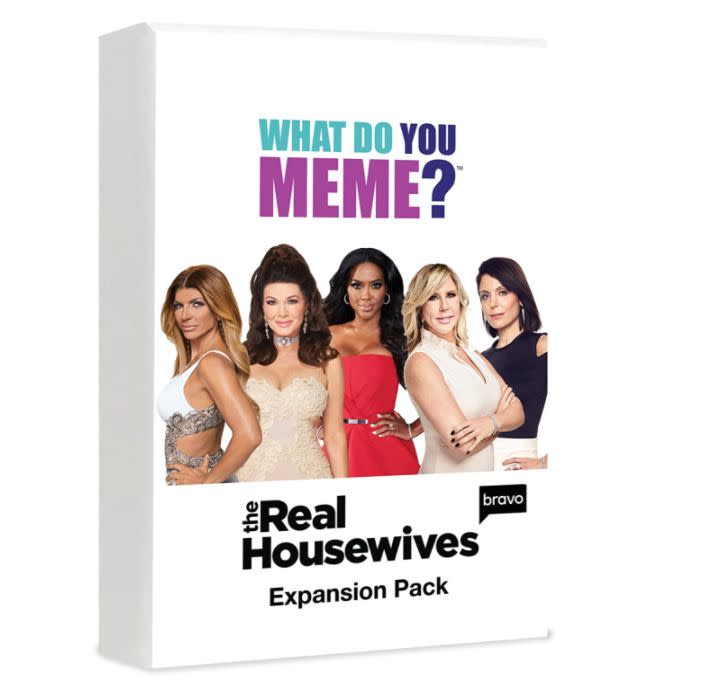 Get <a href="https://amzn.to/37jY7qF" target="_blank" rel="noopener noreferrer">Real Housewives Expansion Pack by What Do You Meme? on sale for $7</a> (normally $13) at Amazon.