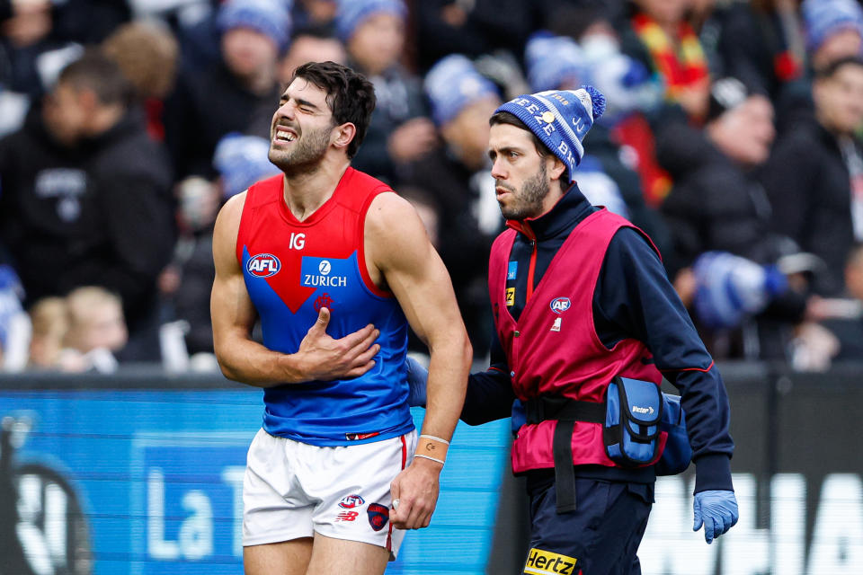 Christian Petracca in action for the Melbourne Demons.