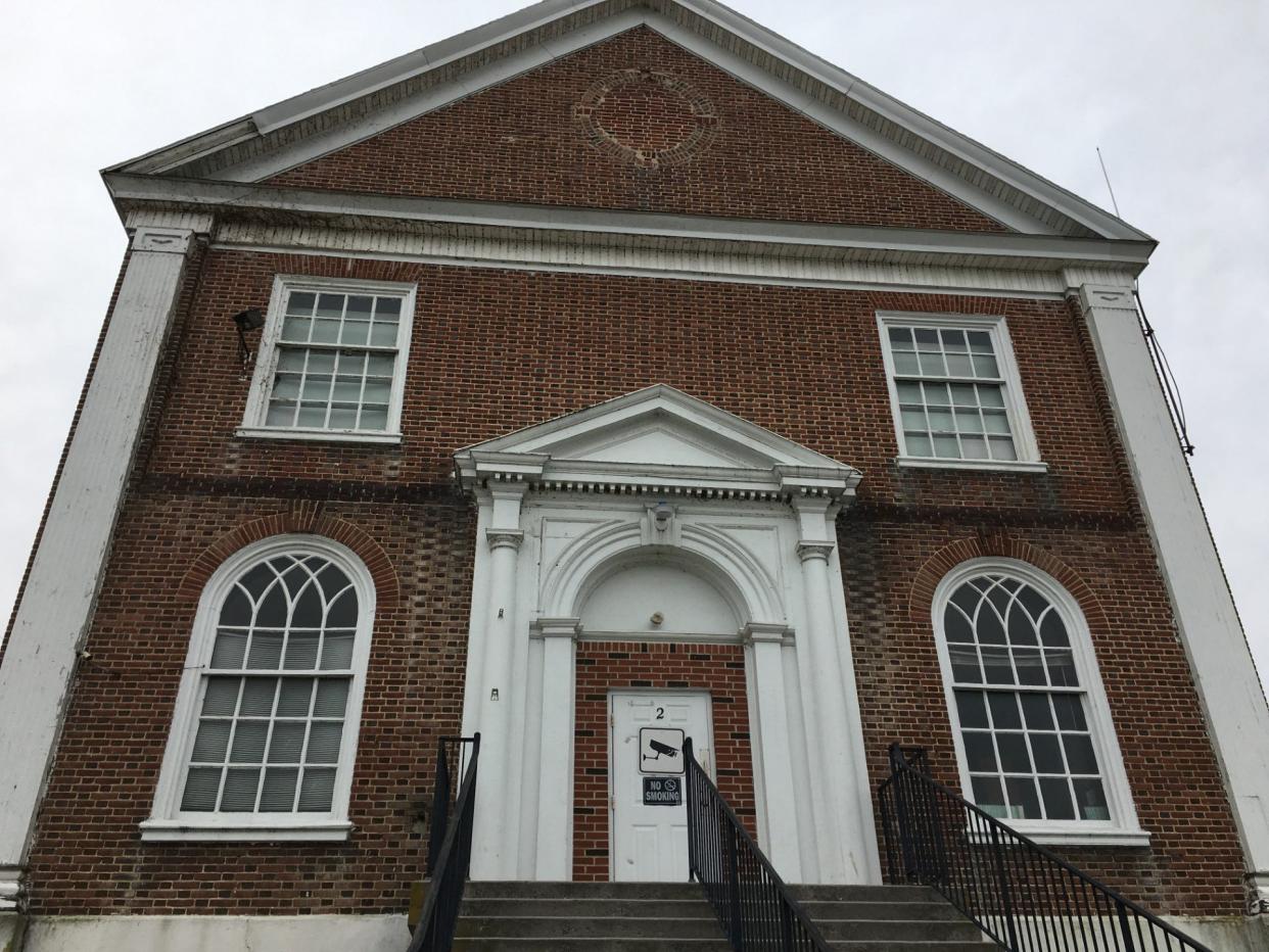 This is a view of the front façade of the York Haven Borough Building, which houses the town’s offices and library. A regional history group, North Eastern York County History in Preservation, is setting up a museum inside the library.